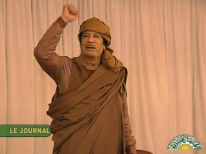Kolonel Khadafi, afgelopen zaterdag