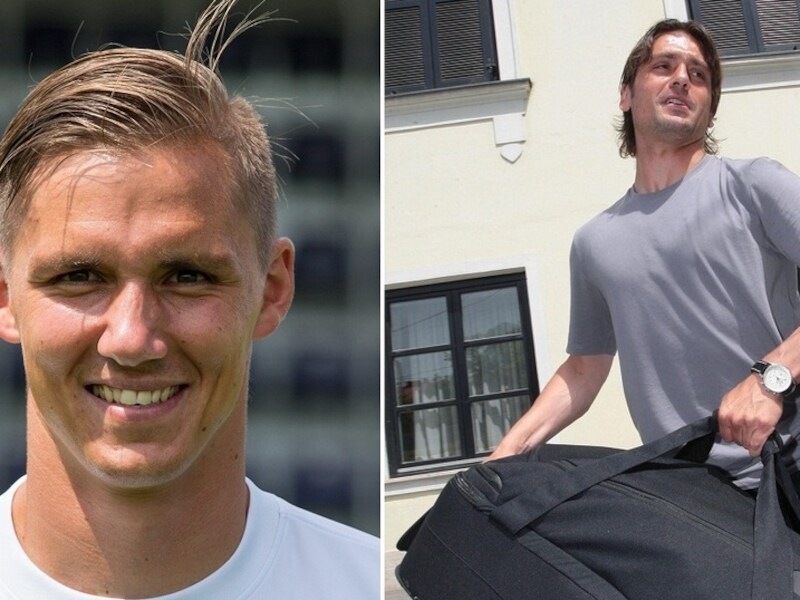 Dominique Taboga (l) werd afgeperst door ex-international Sanel Kuljic (r).
