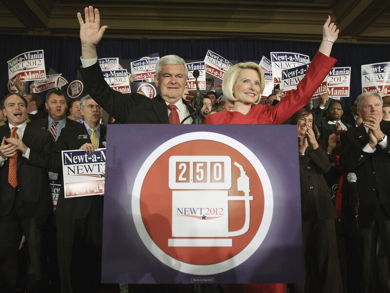 Newt Gingrich en zijn echtgenote Callista.