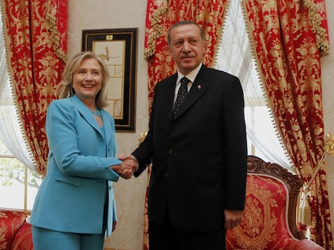 Hillary Clinton ontmoette deze week de Turkse premier Erdogan.