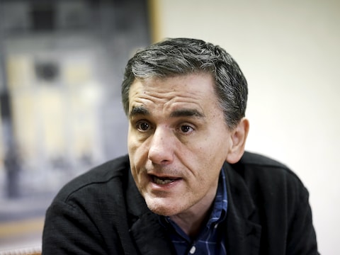 De Griekse minister van Financiën Euclid Tsakalotos.