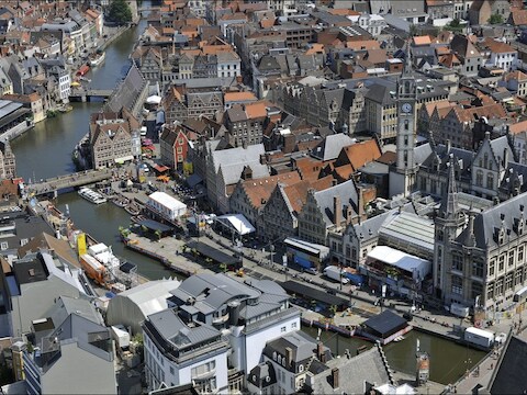 De Graslei in Gent.