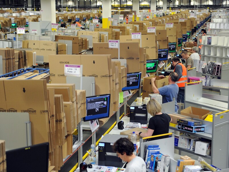 Het logistieke hart van Amazon in het Duitse Bad Hersfeld.