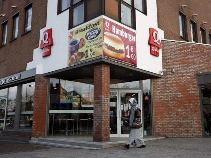 De Quick-vestiging in het Noord-Franse Roubaix, één van de vestigingen waar halal vlees wordt verkocht.