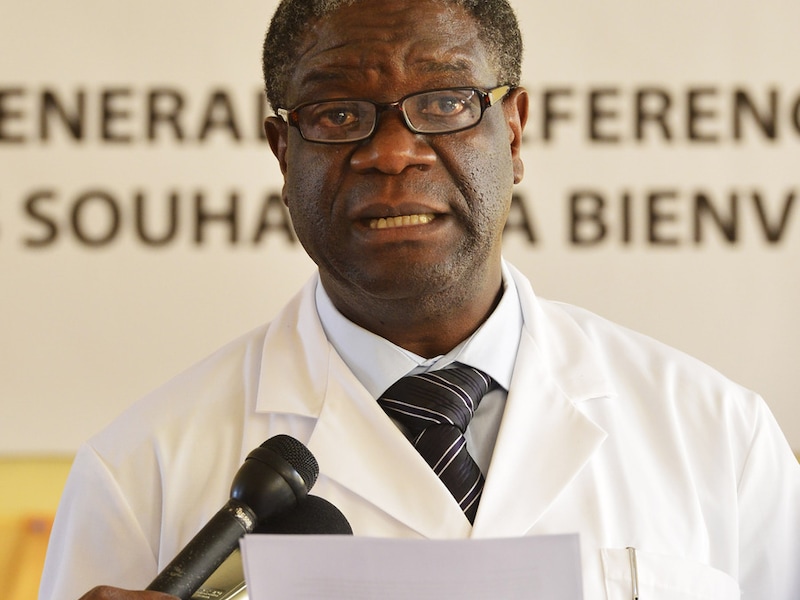 Dokter Mukwege is bekend om zijn hulp aan verkrachte vrouwen in Congo.