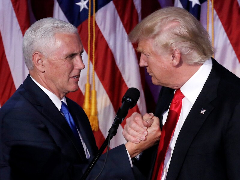 Als Donald Trump ooit zou worden afgezet als president, zou Mike Pence zijn plekje in het Witte Huis innemen.