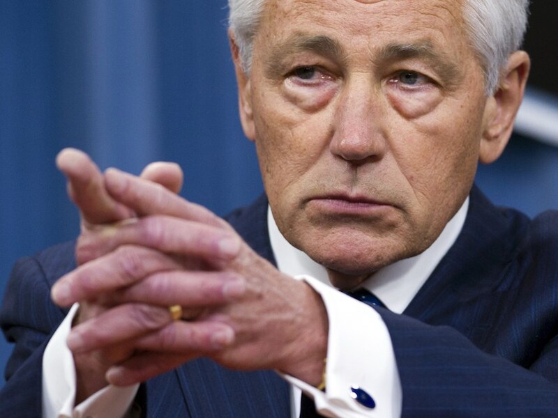 De Amerikaanse minister van Defensie Chuck Hagel.