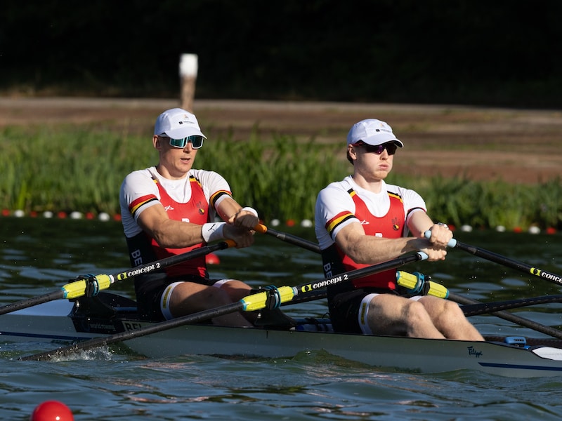 Tibo Vyvey en Aaron Andries roeien in dubbeltwee naar bronzen medaille op WK