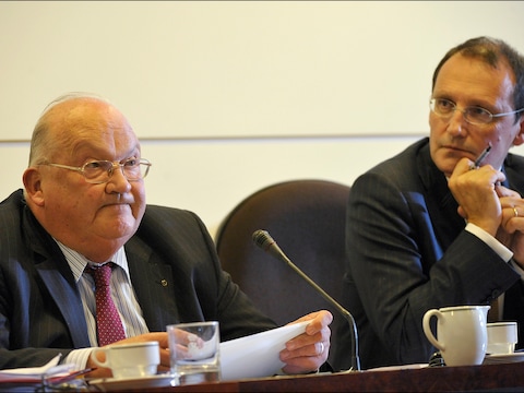 Voorzitter Jean-Luc Dehaene en CEO Pierre Mariani van Dexia.