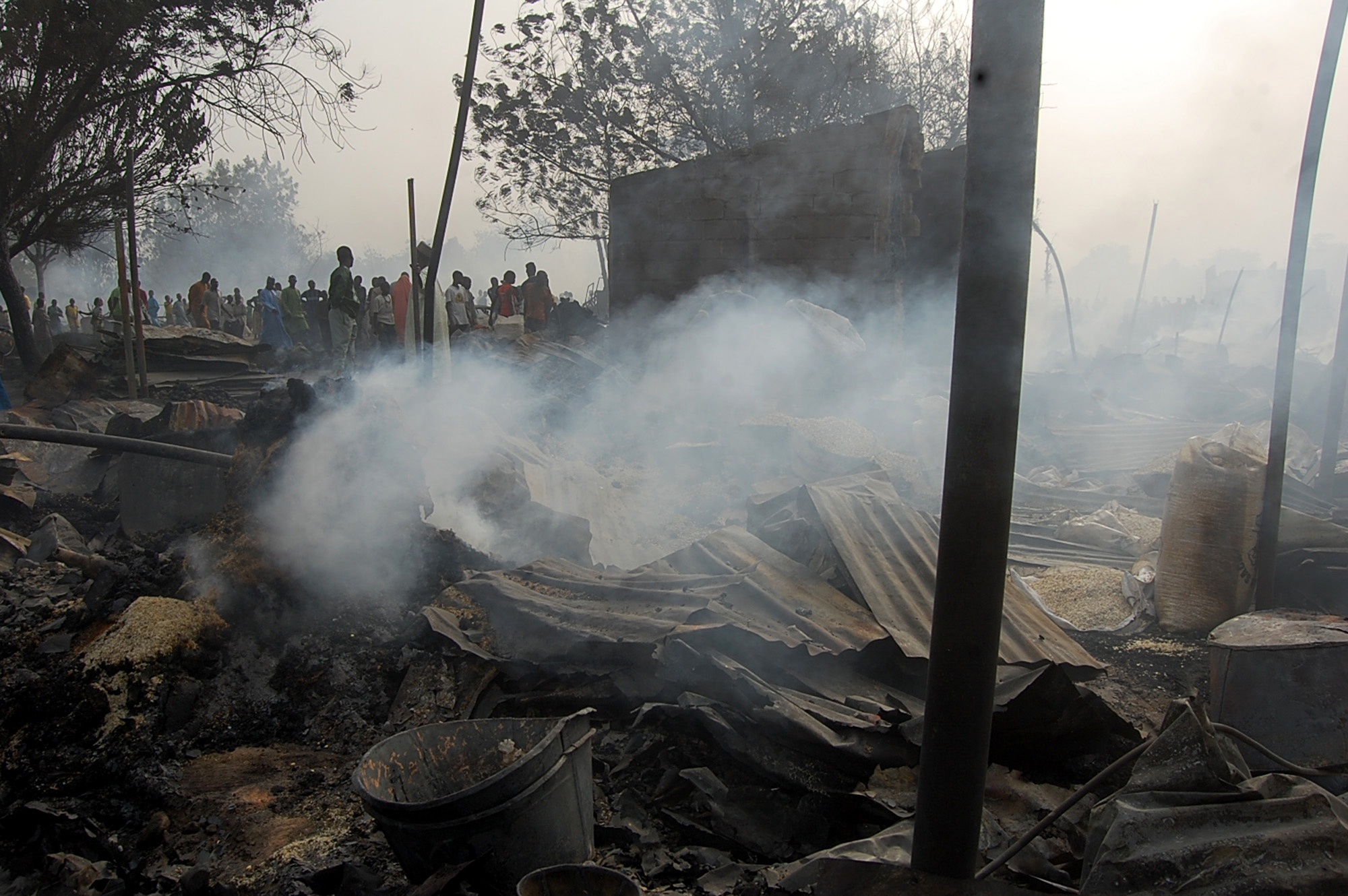Een bomaanslag in de Nigeriaanse stad Maiduguri vorig jaar.