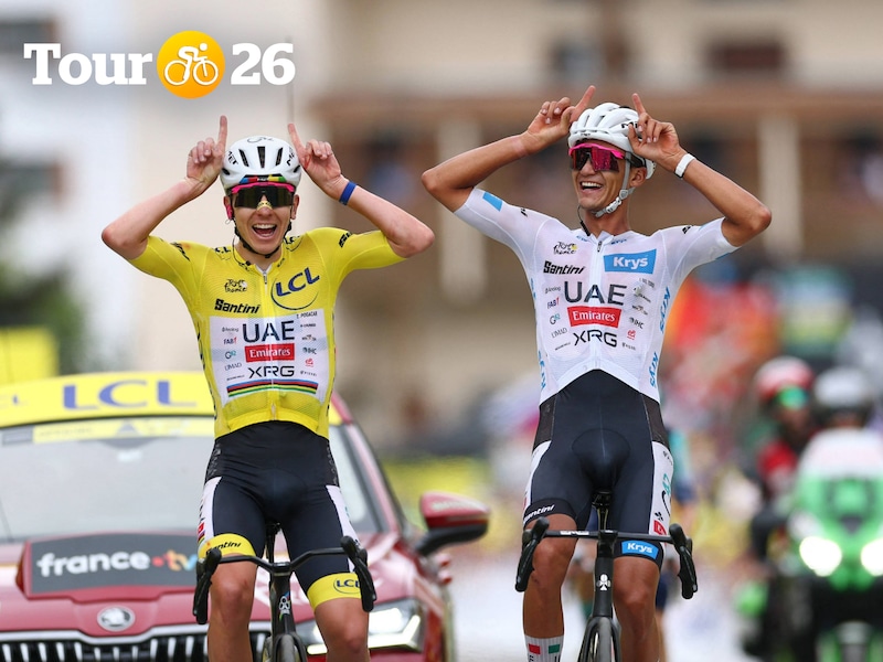 Wát een weelde bij UAE: ‘meesterknecht’ Tadej Pogacar gidst ploegmakker Isaac Del Toro naar podiumplek én witte trui