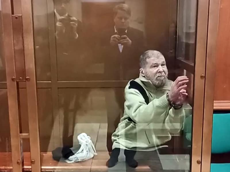 stephen Hubbard tijdens zijn vonnis in Moskou.