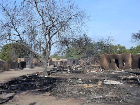 Vrijdag vernielden rebellen van Boko Haram het Nigeriaanse dorp Ngouboua.