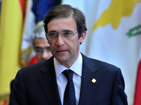 De Portugese Eerste Minister Pedro Passos Coelho.
