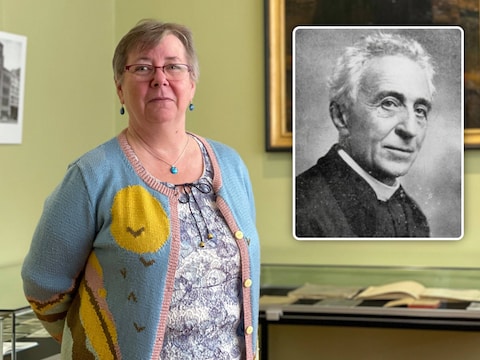 Nadia Stubbe stelde in het stadsmuseum een expo samen over het leven van geliefd volksfiguur Paster Pype (inzet). 