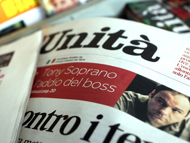 Italiaanse kranten brengen het nieuws over de dood van Gandolfini.