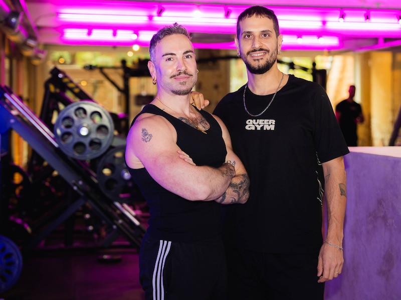 Boris Orlando (43) en zijn echtgenoot Waseem Suboh (35) zetten zich samen in voor een inclusieve fitnessgemeenschap. 