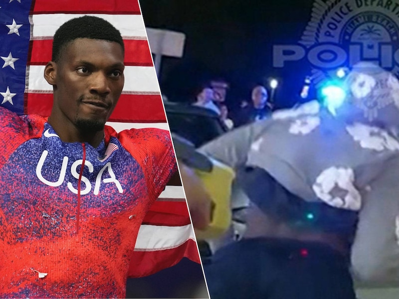 “Buitensporig geweld”: topsprinter Fred Kerley, medaillewinnaar in Parijs, geslagen en getaserd bij brutale arrestatie