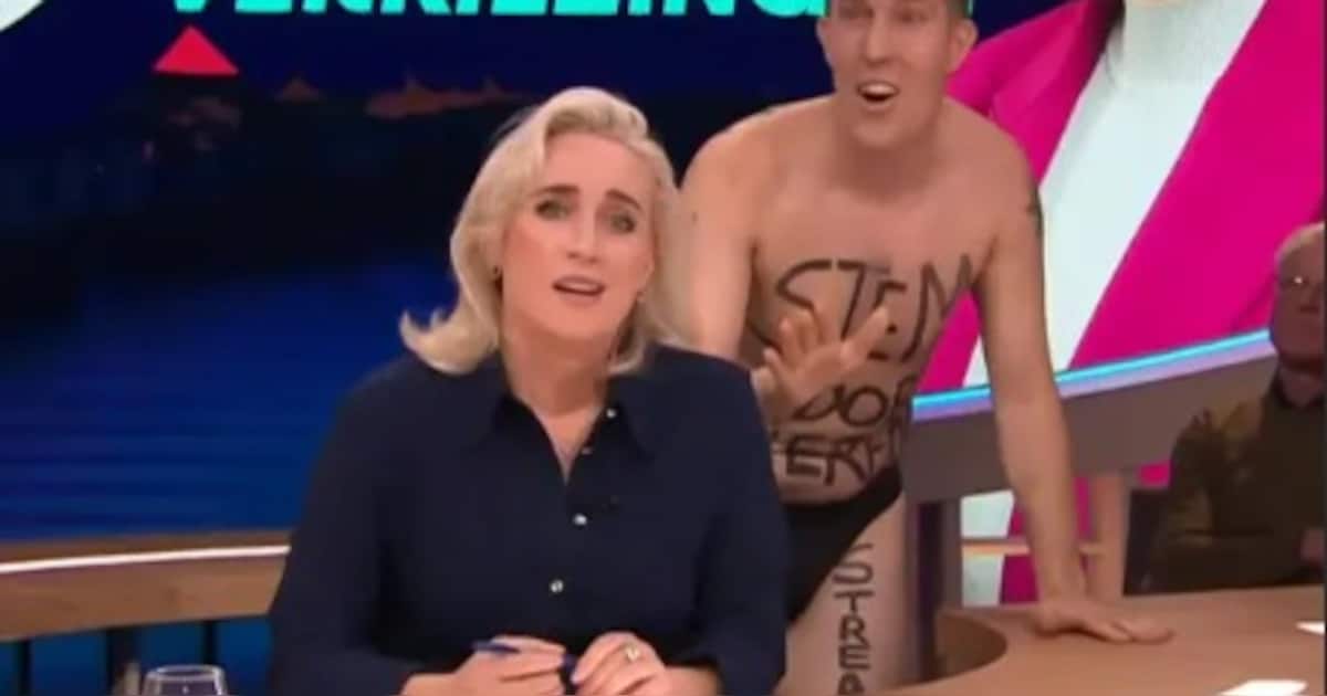 “Kunnen we het ook eens over dieren hebben?”: ‘vegan streaker’ staat plots in zwarte onderbroek acht
