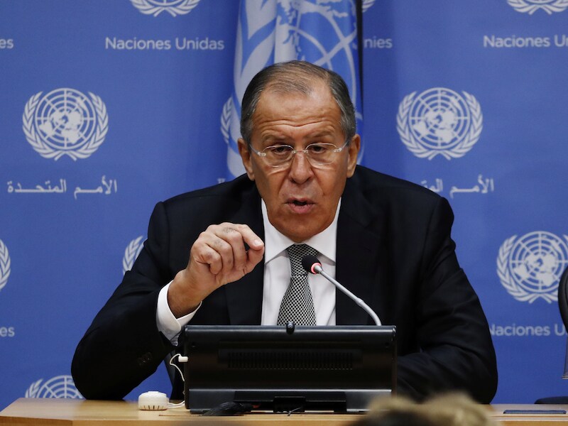 De Russische buitenlandminister Sergei Lavrov.