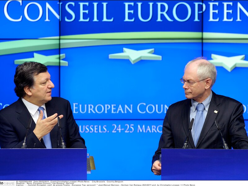 José-Manuel Barroso en Herman Van Rompuy.