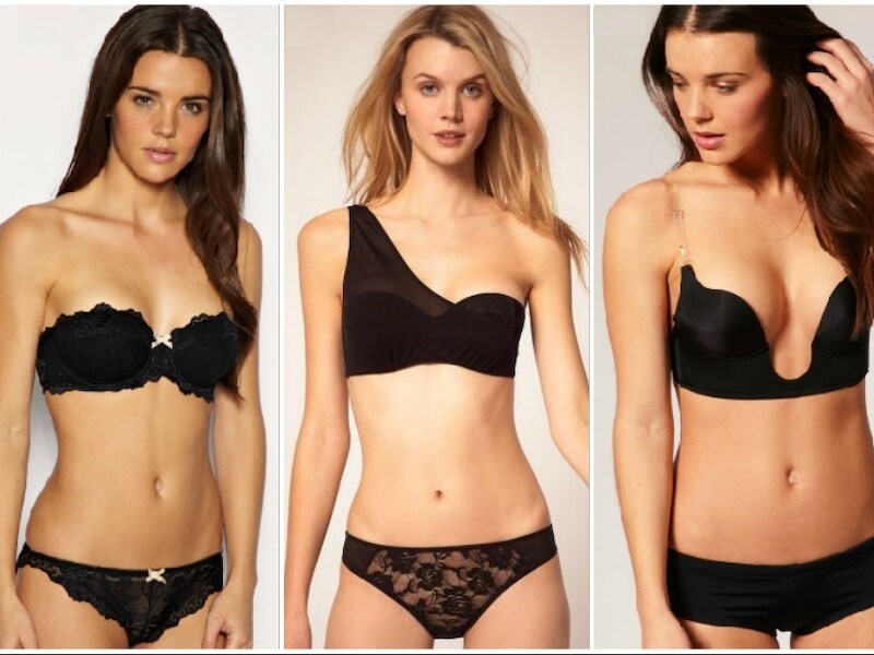 Strapless, met één schouder en geschikt voor een diepe decolleté