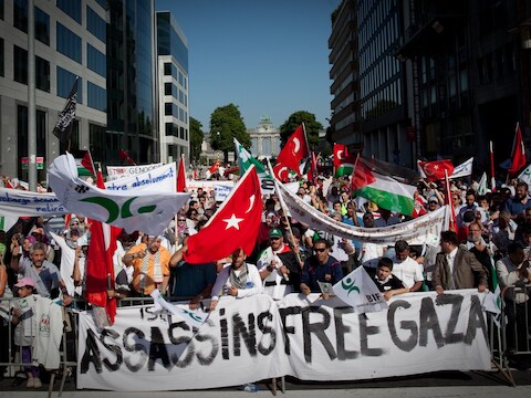 Een anti-Israël-betoging in Brussel, eerder dit jaar.