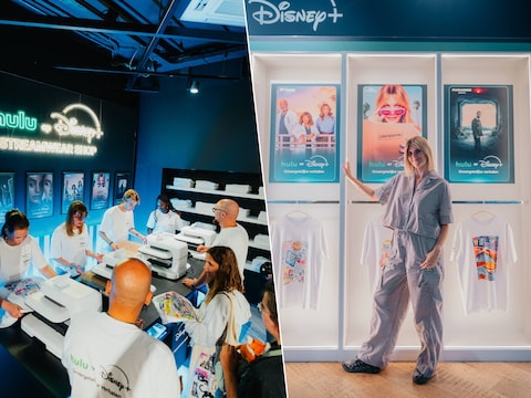 De Disney+ pop-up in de Stadsfeestzaal. / Illustrator Laura Janssens.