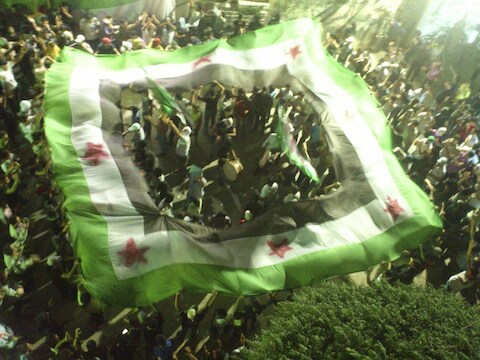Gisteren was er in Damascus een massale betoging tegen het regime van Assad.