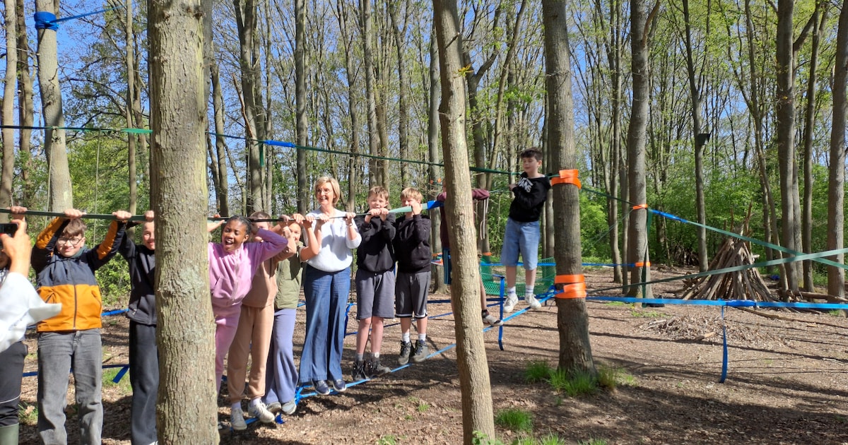 Nieuw speelbos ‘ApeNest’ in Het Vinne: klimmen en ravotten tussen de bomen