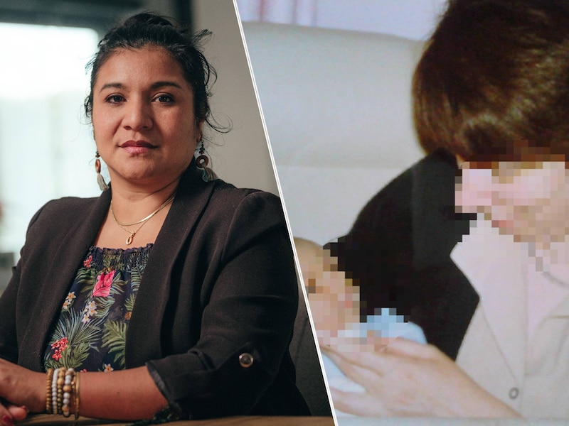 Eva Langenus (41) noemt de doorverwijzing van de 82-jarige voorzitster (rechts) van de adoptieorganisatie naar de rechtbank “een belangrijke mijlpaal in de erkenning van wat ons is aangedaan”.  