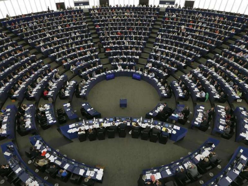 Het Europees Parlement in zitting.
