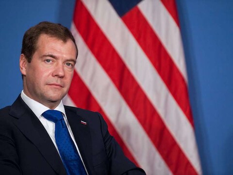 De Russische president Dmitri Medvedev.