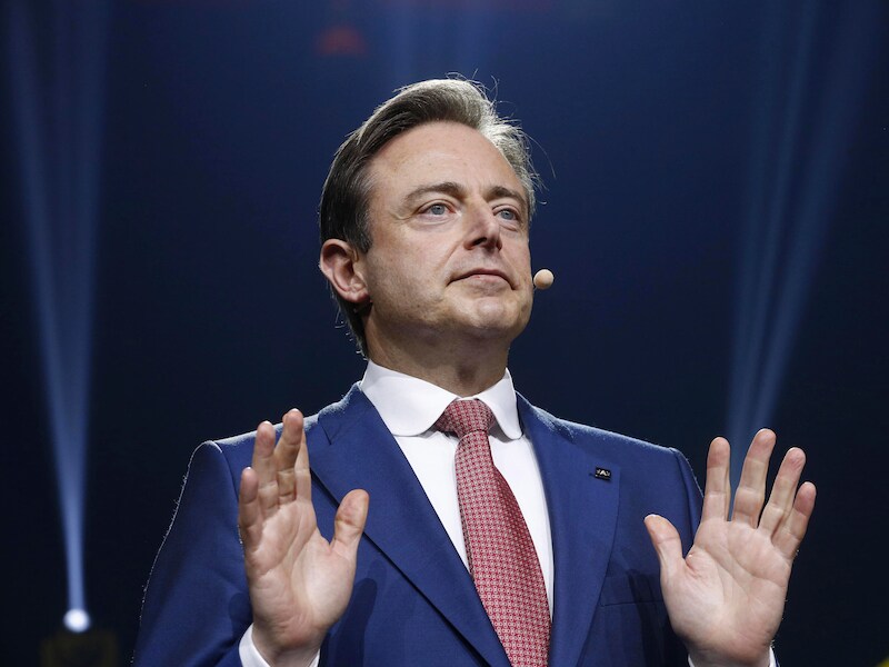 Bart De Wever houdt een toespraak op de nieuwjaarsreceptie van N-VA dit jaar.