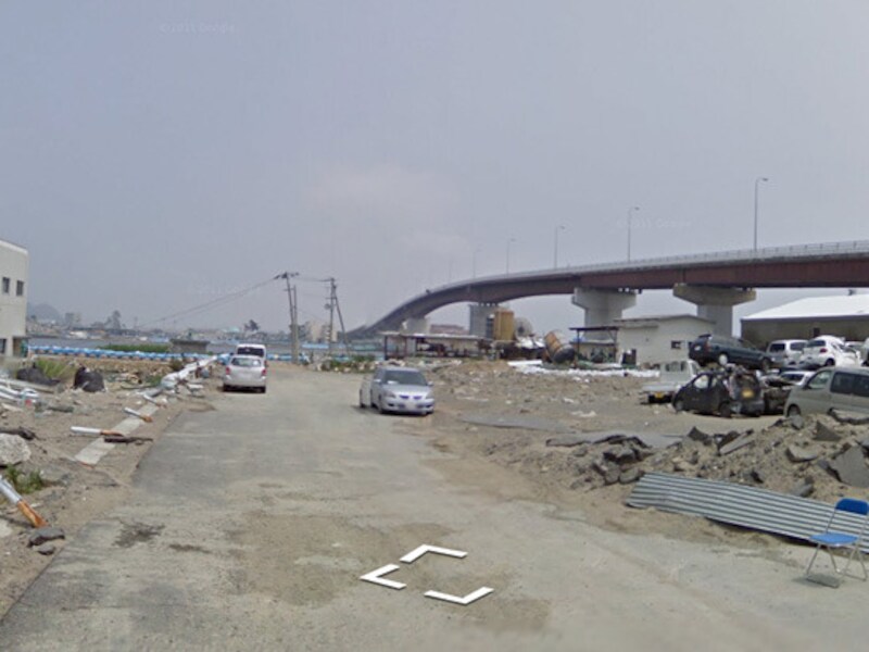 Een beeld van Ishinomaki, één van de zwaarst getroffen steden door de tsunami.