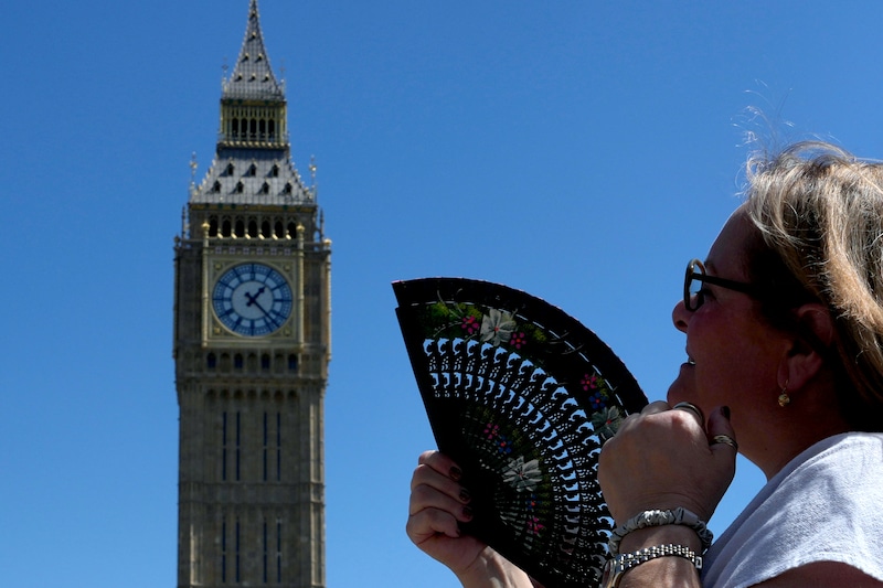 It is also already above thirty degrees in London.