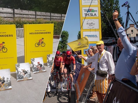 Heusdenkoers 2026 / Voorzitter Fred Hamerlinck en schepen van Sport Ben D’Haene geven het startschot van Heusden Koers 2025