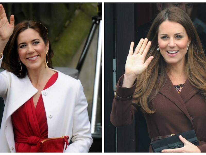 Kroonprinses Mary en Hertogin Kate.