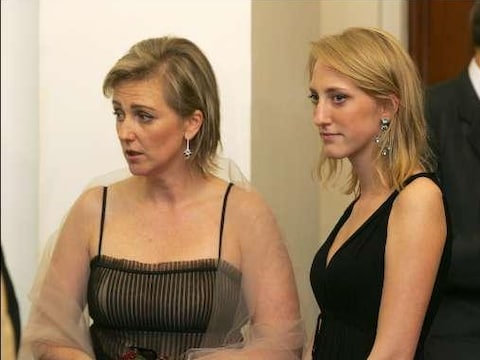 Prinses Astrid en haar oudste dochter Maria-Laura.