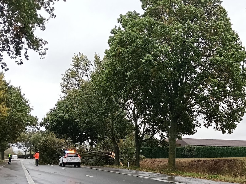 De weg van Brakel naar Zwalm is ter hoogte van Rozebeke versperd.
