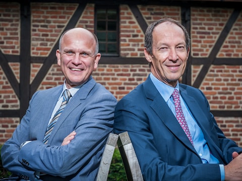 Concentra-CEO Marc Vangeel en zijn collega van Corelio, Luc Missorten.