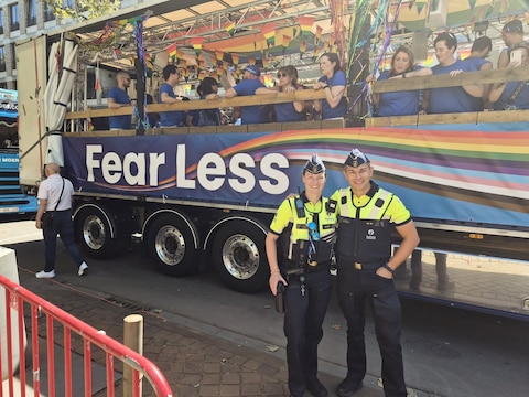 Onder het mom "Blauw voor iedereen" toonde Politie Schoten vorig weekend zijn steun voor de Antwerp Pride