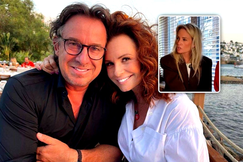 Marco & Leontine Borsato op vakantie. Inzet: Leontine.