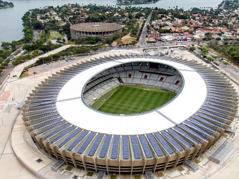 Het stadion van Belo Horizonte.