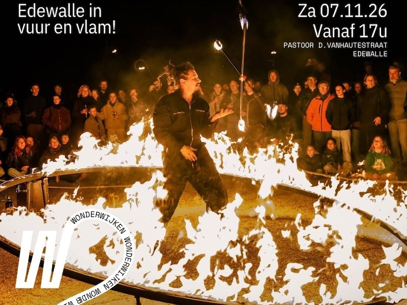 Edewalle staat op zaterdag 7 november in vuur en vlam