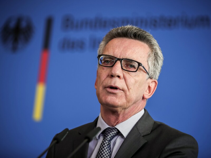 Thomas de Maizière, de Duitse minister van Binnenlandse Zaken.
