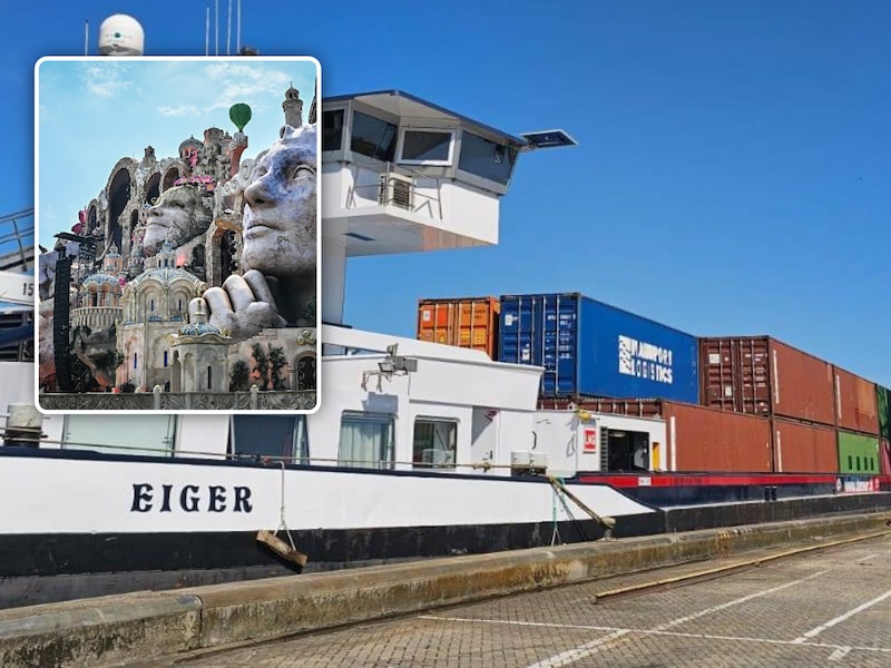 Hoofdpodium van Tomorrowland verlaat Willebroek richting Thailand: eerste lading van 114 containers onderweg