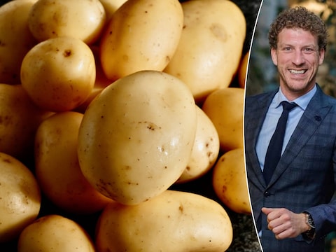 Boeren raken hun frietaardappelen aan de straatstenen niet kwijt. Rechts: Christophe Vermeulen, CEO van Belgapom.