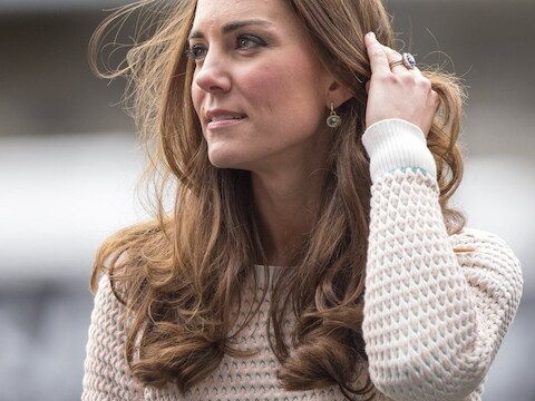 Kate Middleton met halflange oorbellen in Nieuw-Zeeland.