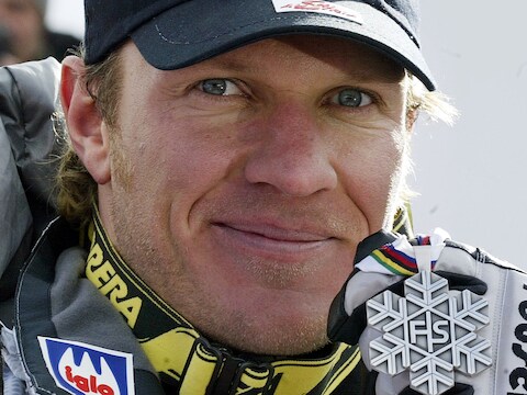 Voormalig skikampioen Hermann Maier, één van de meest succesvolle skiërs aller tijden. Foto uit 2003.